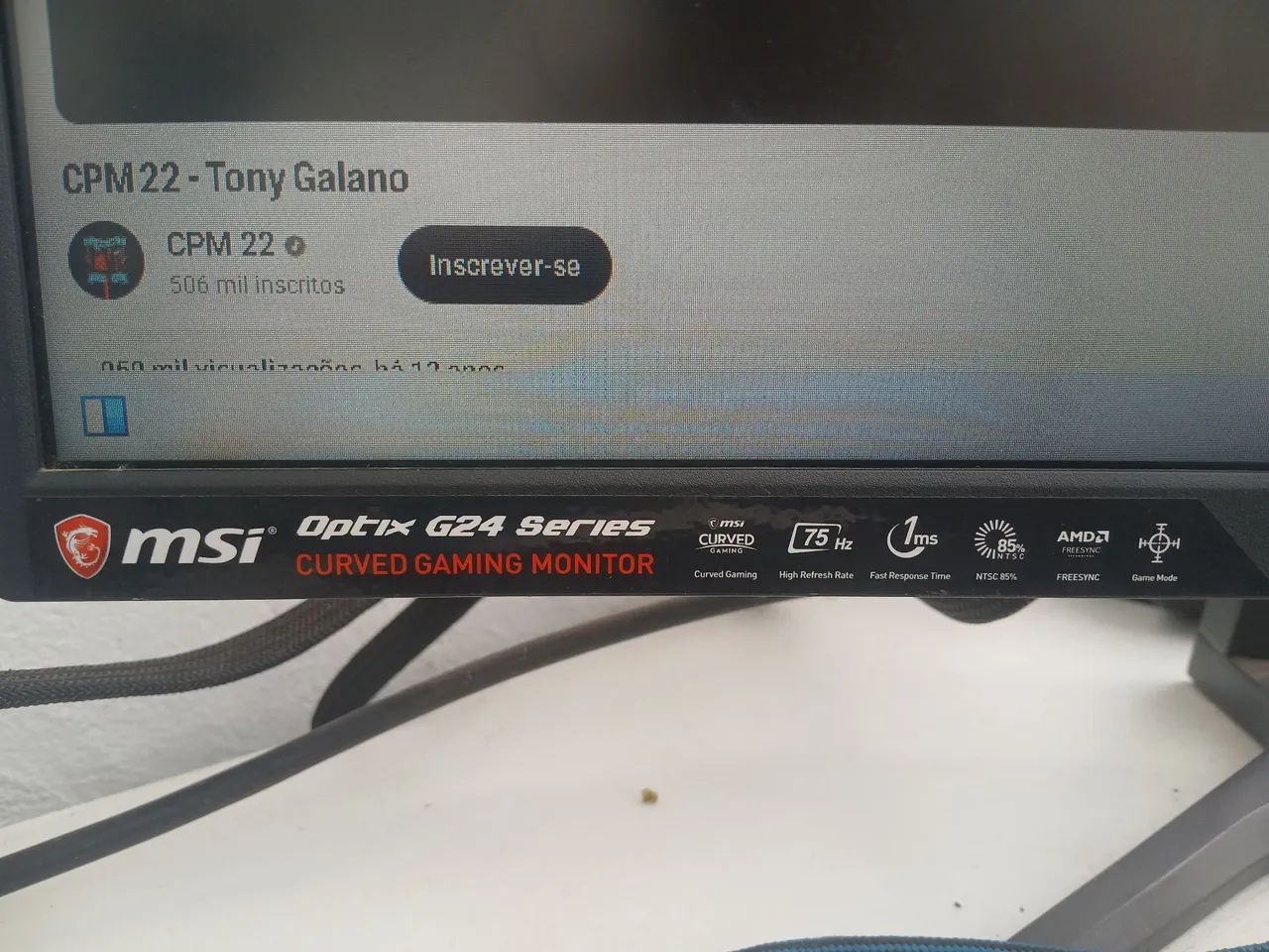 Monitor gamer tela curva MSI 24 - Foto 3