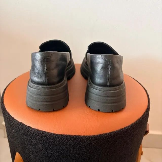 mocassin de couro preto - Foto 2