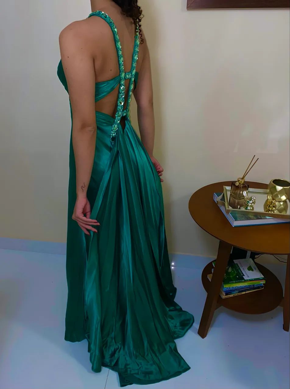 Vestido verde de pedras  - Foto 3