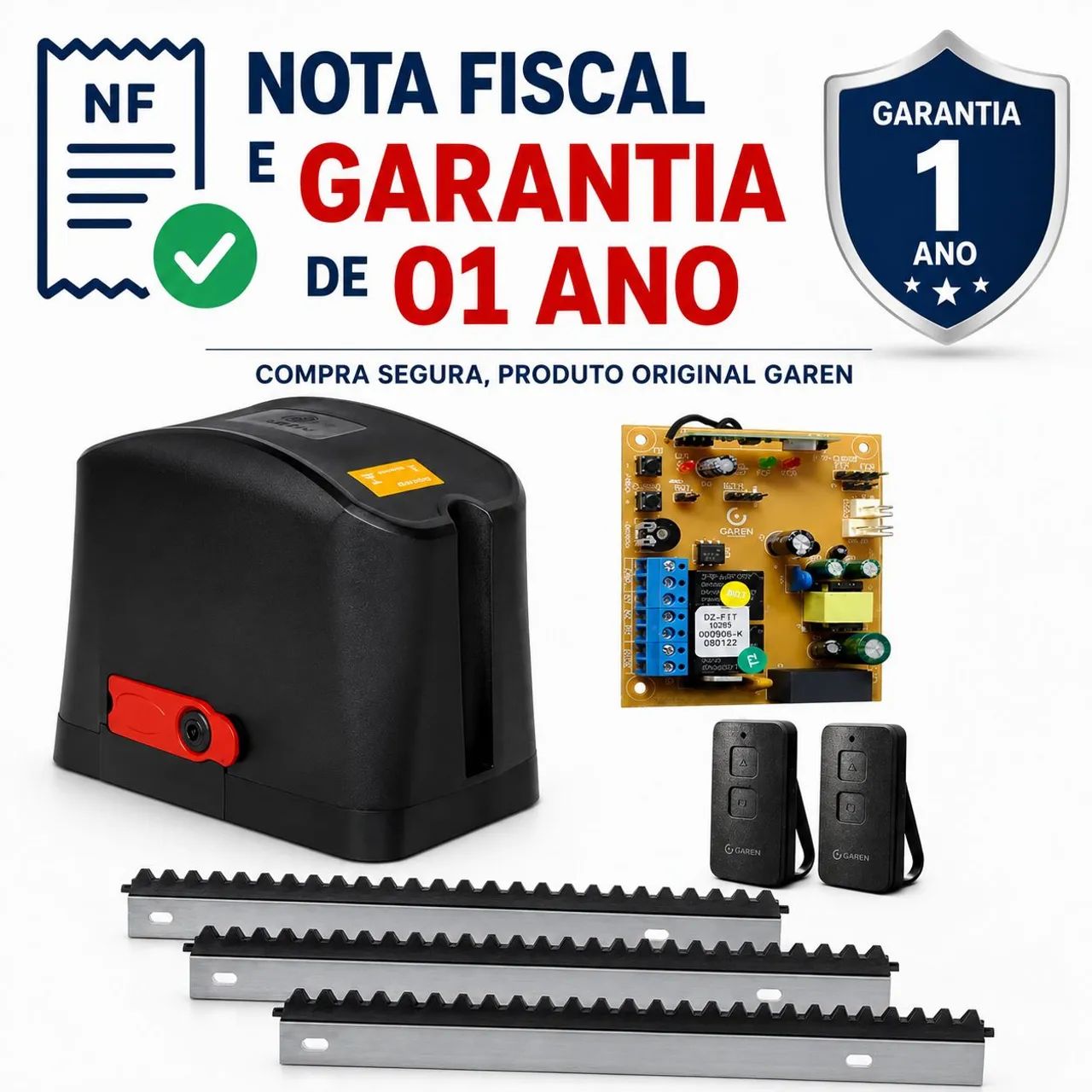 Kit motor SEG/ Garen portões leves - Foto 3