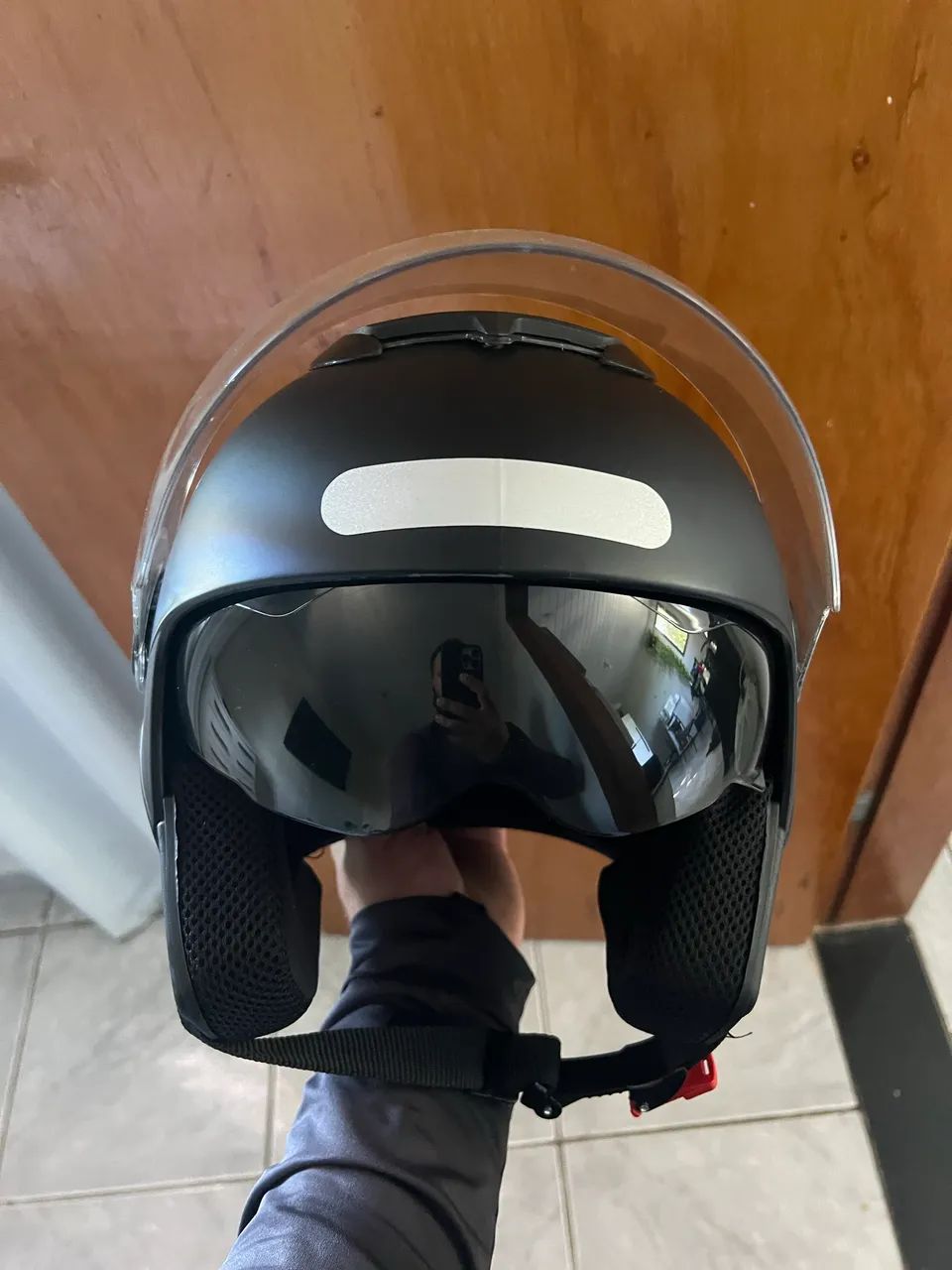 Capacete com óculos interno  - Foto 3