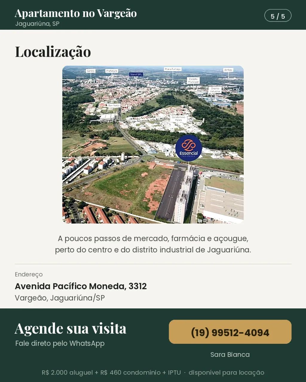 Aluguel apartamento 50m2 essencial residence  - Foto 2