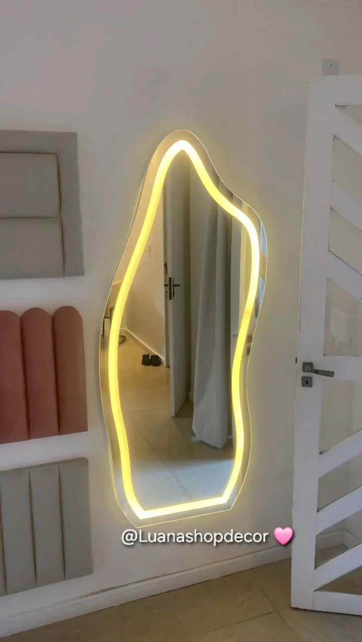 Espelho Jateado Com Led Luxo - Foto 2