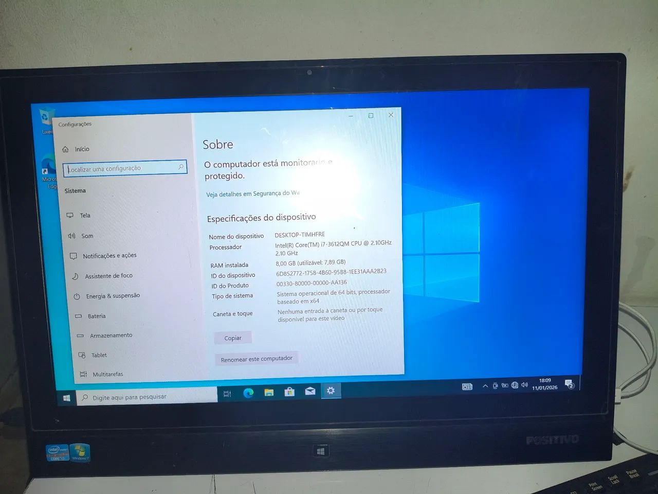 Computador All In One Positivo Master U2500  - Foto 3