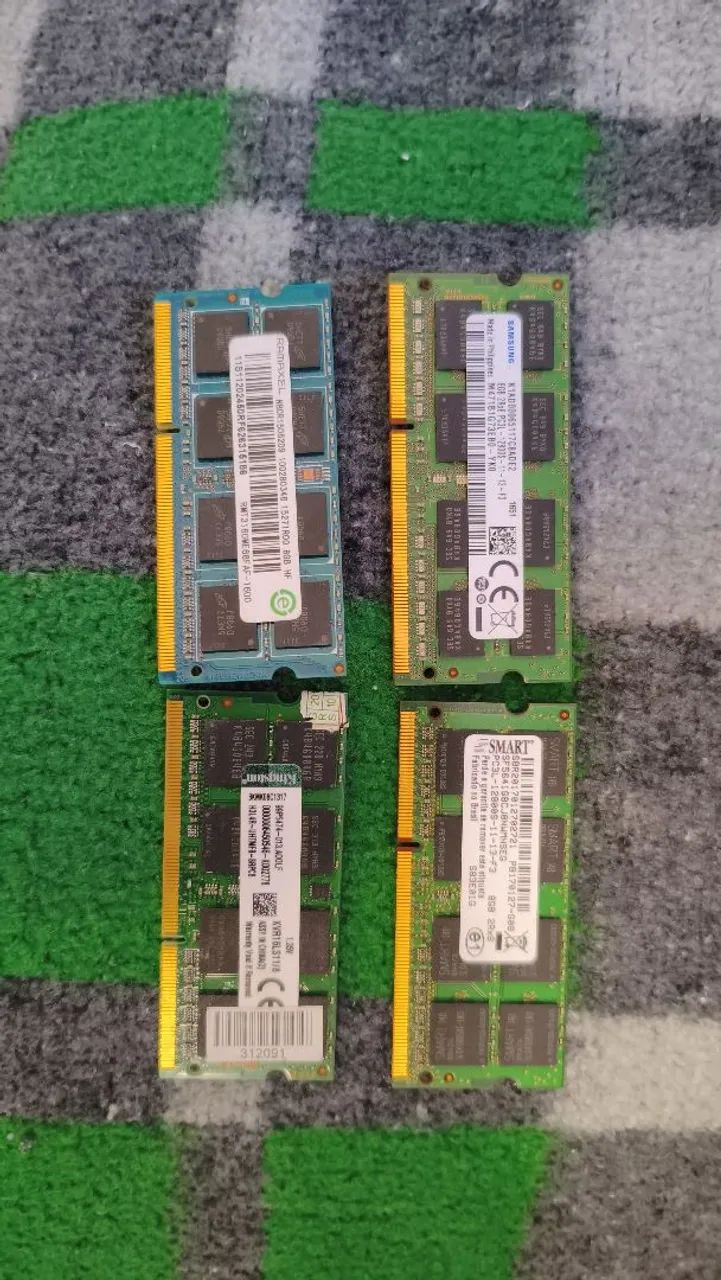 Memória ddr3 de 8gb notebok
