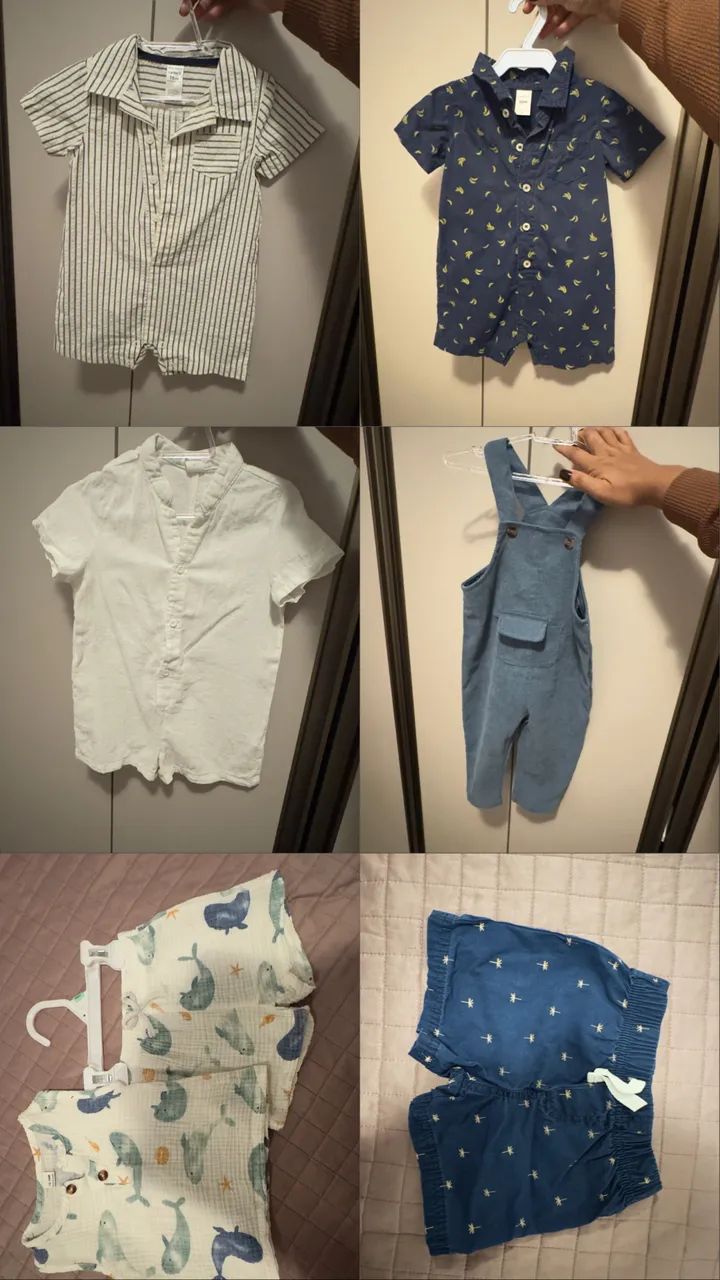 Lote bebê Carters, Zara e mais