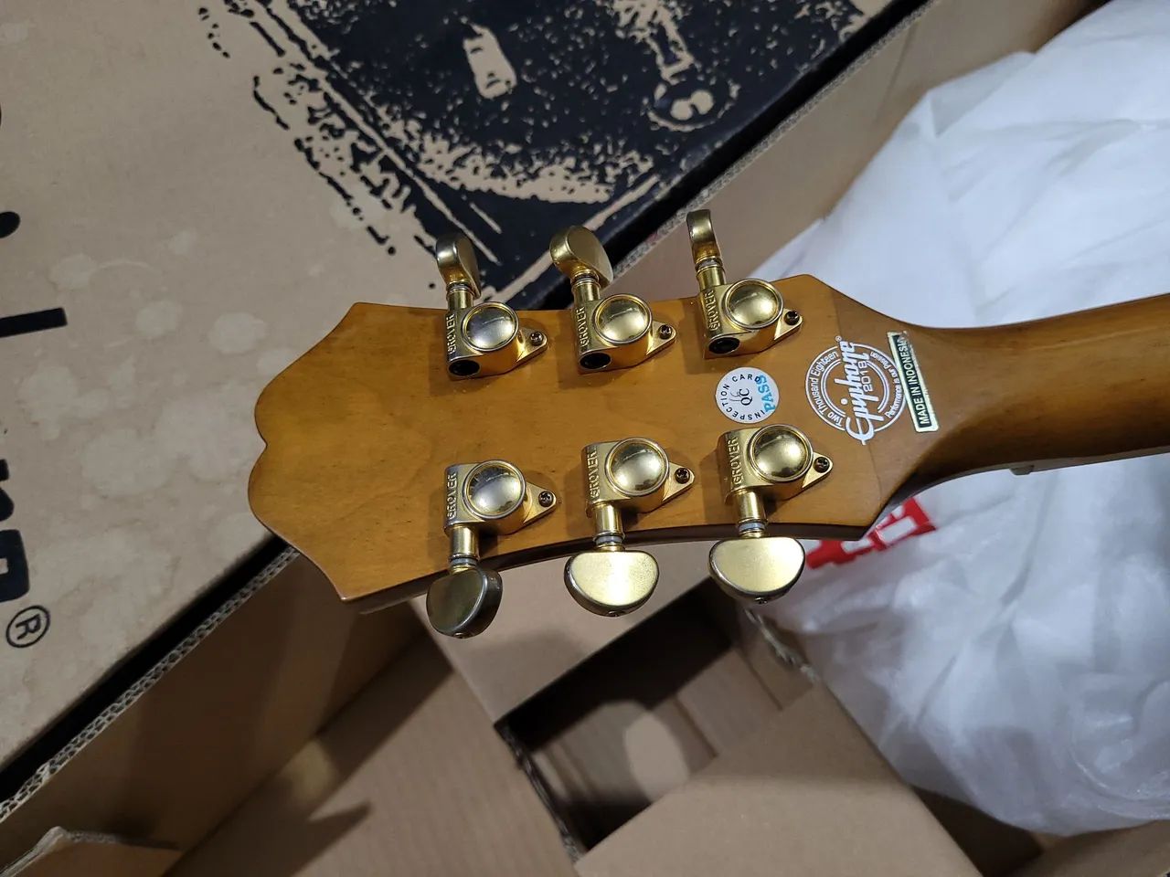 Epiphone EJ200 Solid top gold vintage natural CE - Foto 5