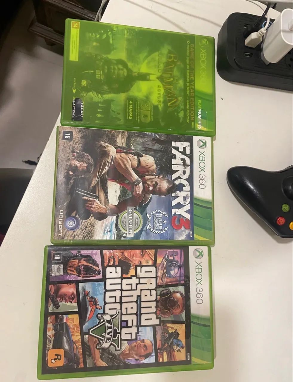 Xbox 360: 2 controles e 3 jogos - Foto 2