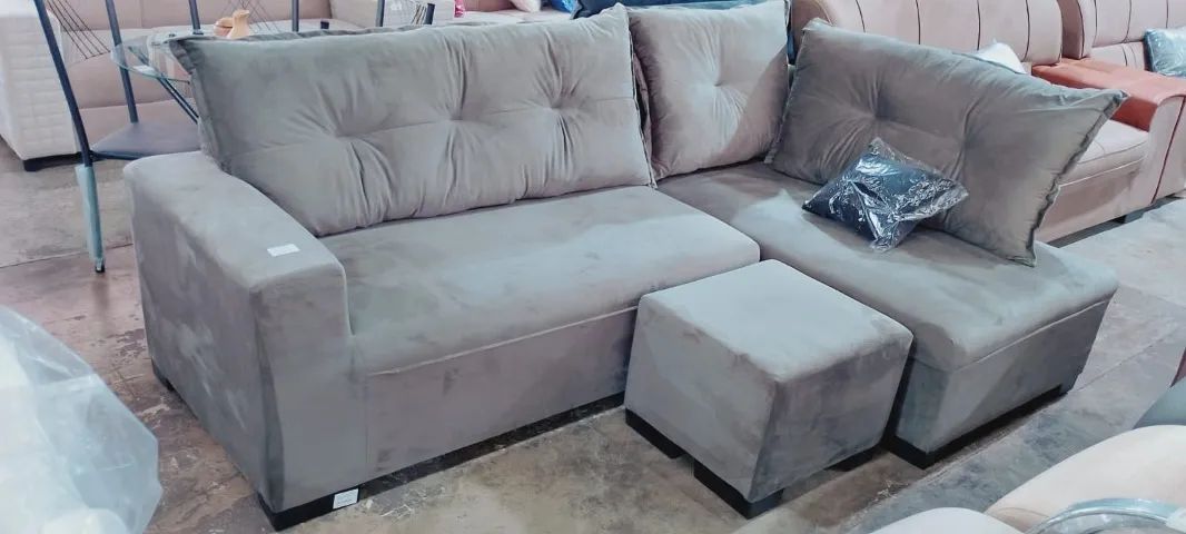Sofá de Canto c/ Puff - Foto 2