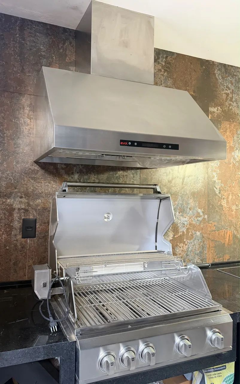 CHURRASQUEIRA INOX A GÁS + COIFA EVOL  - Foto 5