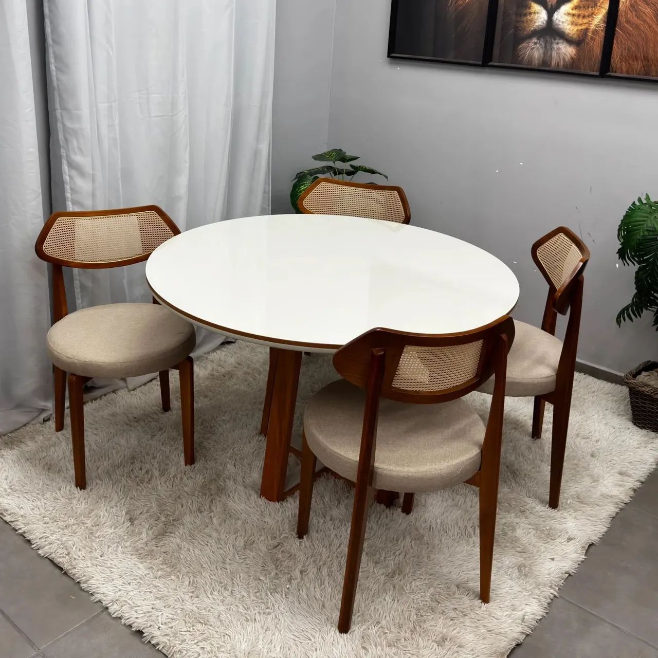 Mesa Atlanta com 4 cadeiras Athenas - Entrega Rápida 