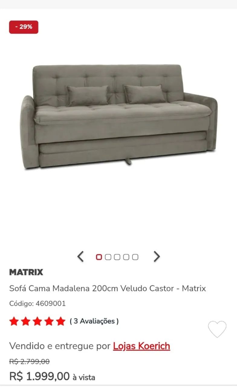Sofá Cama retrátil com cama auxiliar, 3 lugares, pouco uso - Foto 4