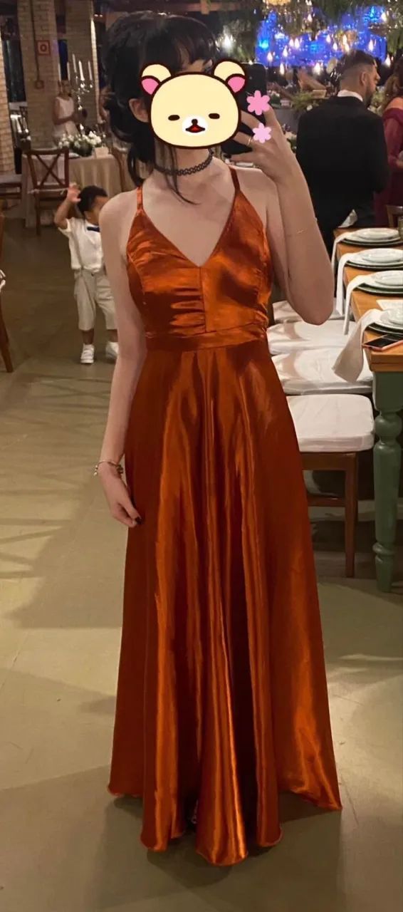 Vestido laranja/terracota