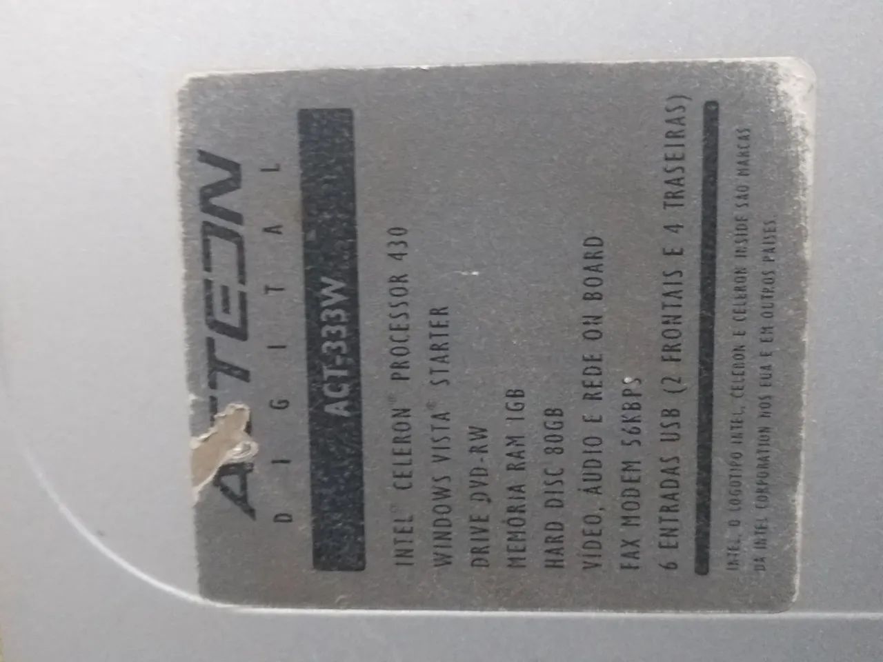 CPU ACTEON COM DEFEITO Leia tudo - Foto 3