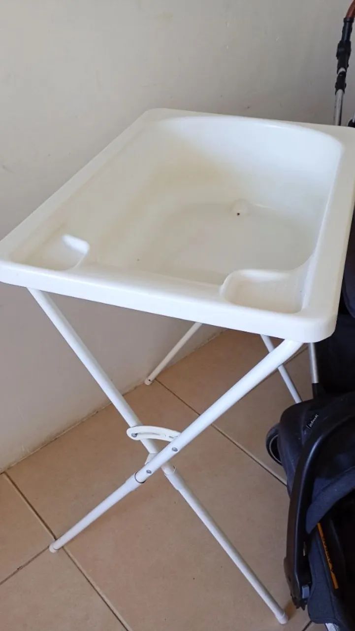 Kit: Carrinho de Bebê 2 em 1 + Bebê Conforto + Banheira com Suporte  - Foto 2