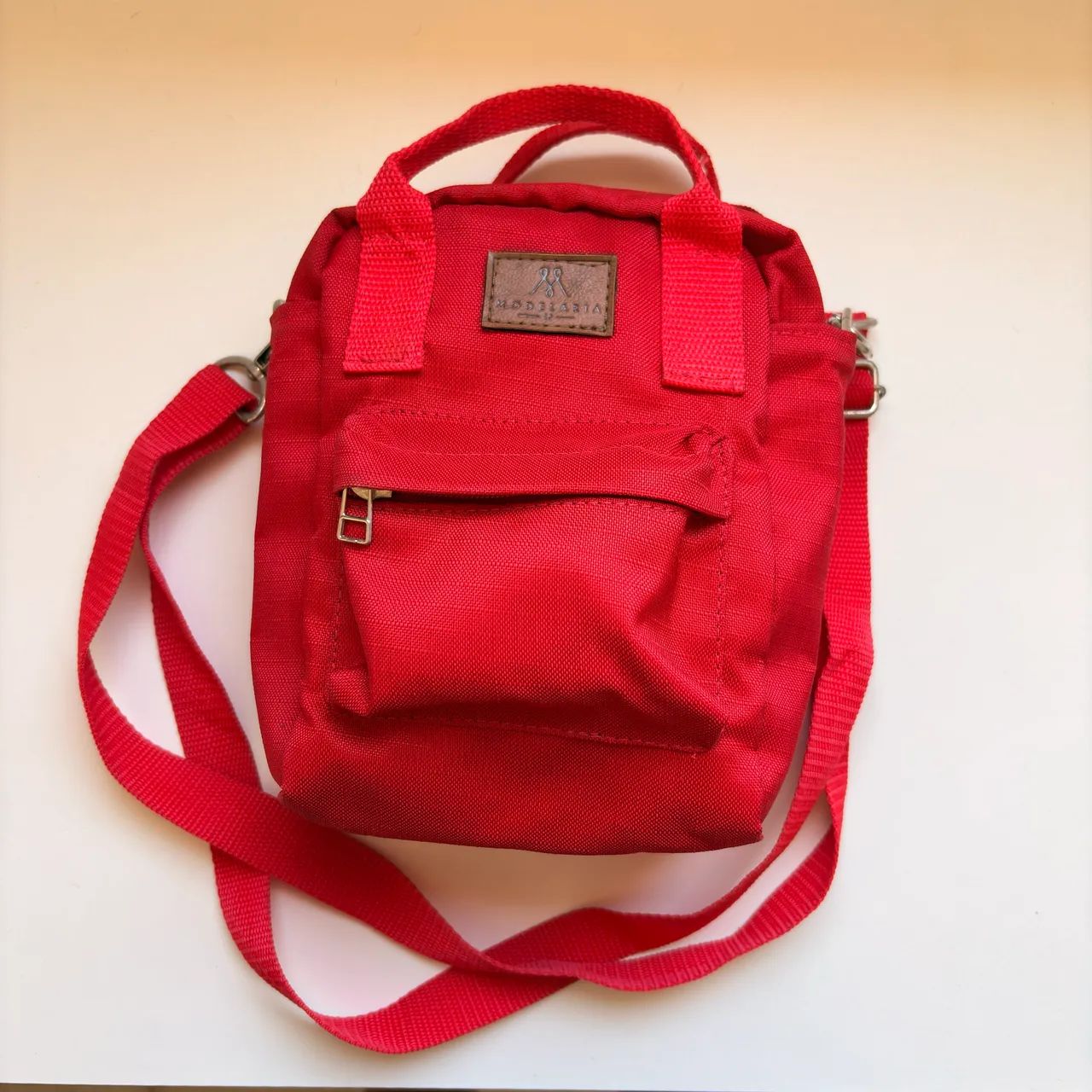 Mochila Mini Square Vermelha Modelaria Sp