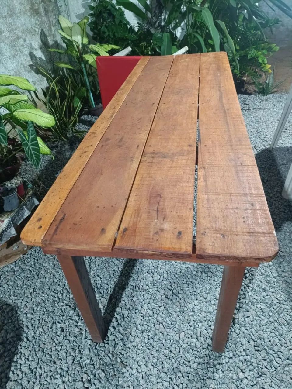 Jogo de mesa e Mesa de madeira  - Foto 5