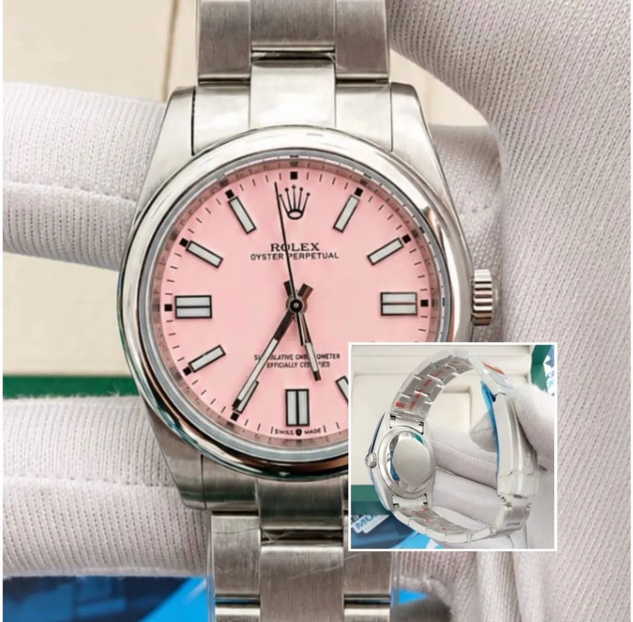 RELÓGIO RLX OYSTER PERPETUAL PINK AUTOMÁTICO 