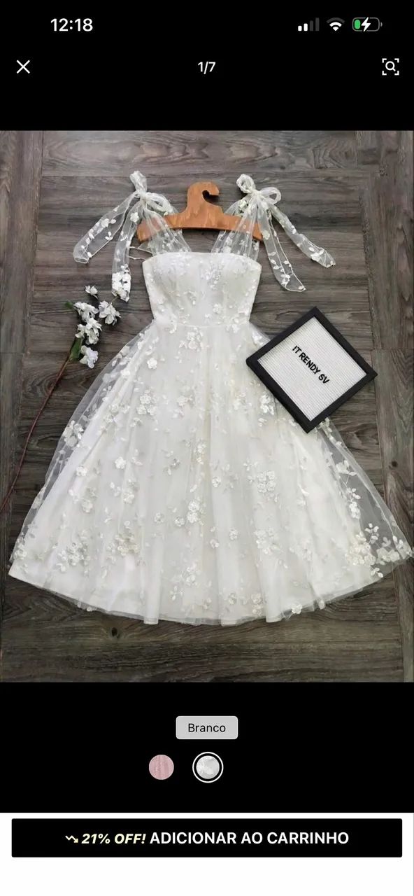 Vestido Branco de renda 