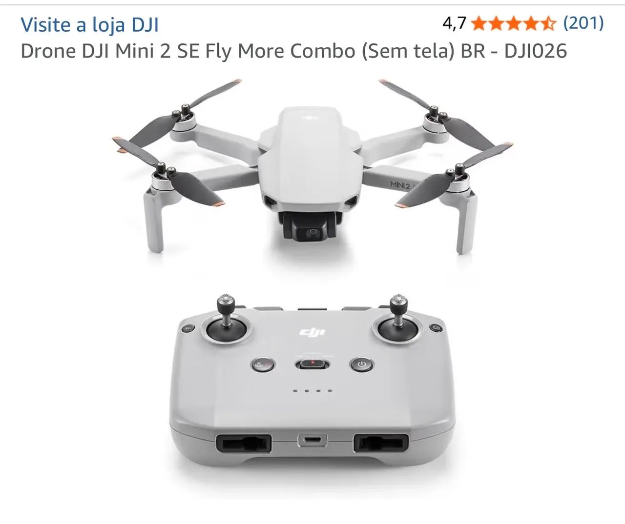 Drone DJI Mini 2 SE Fly More Combo (Controle sem tela) - DJI026  - Foto 2