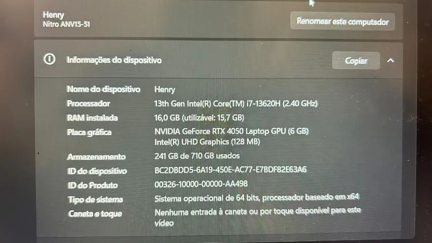 Notebook Gamer Nitro V15 - Foto 5