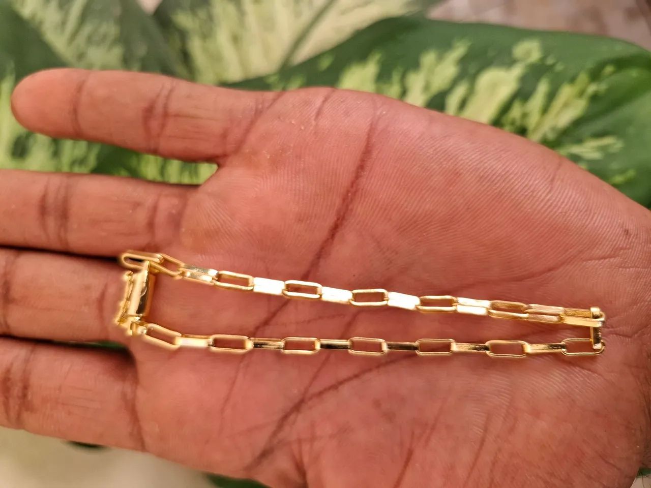 Pulseira Tijolinho 3mm Banhada a Ouro 18K