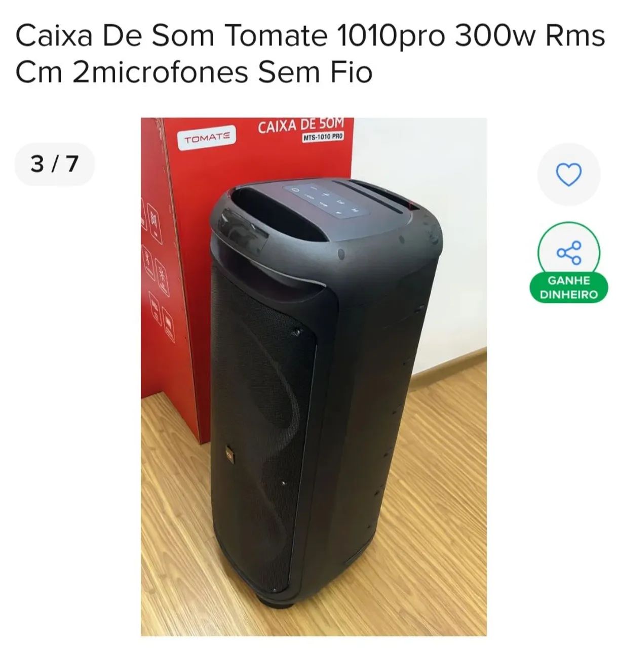 Caixa de som portátil recarregável nova - Foto 2