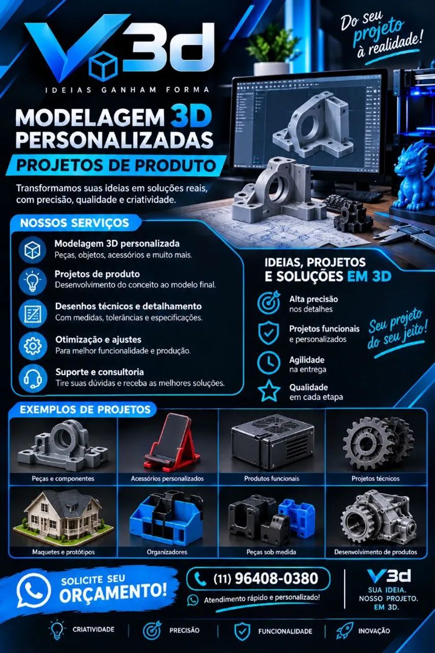 Modelagem 3d e desenvolvimento de produto