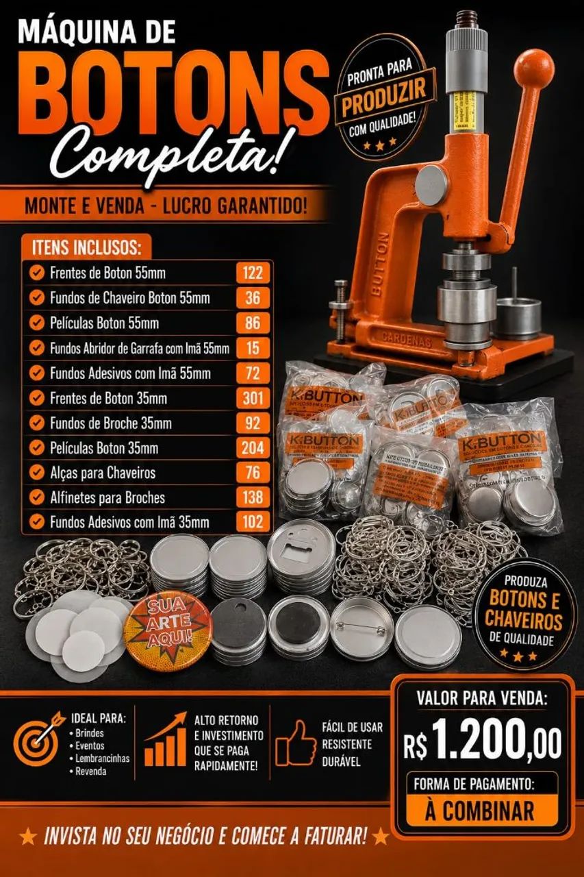 Máquina de boton excelente para broches 