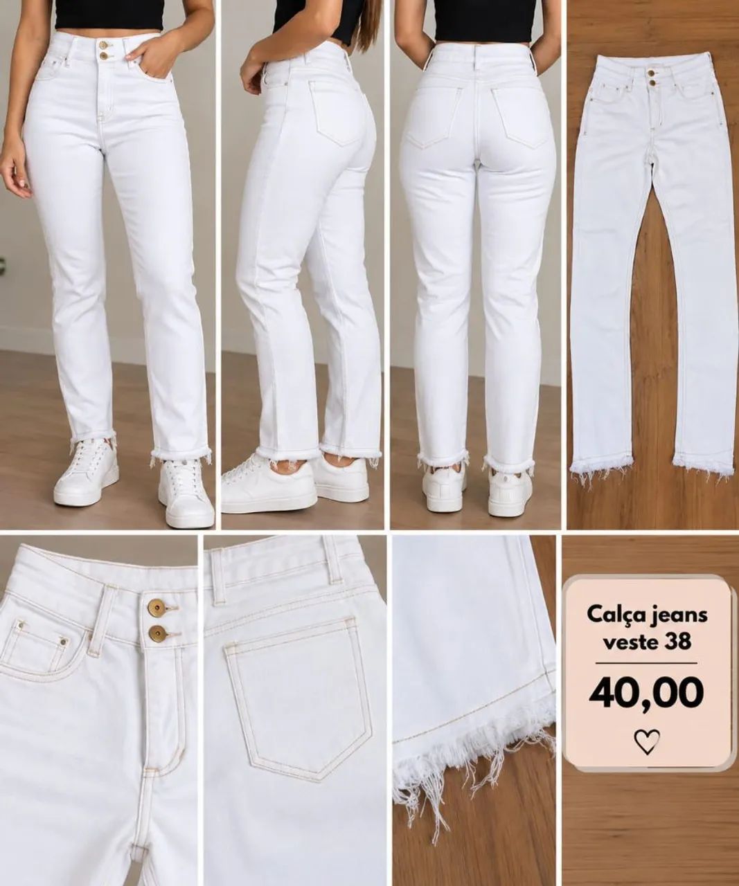Calça jeans veste 38