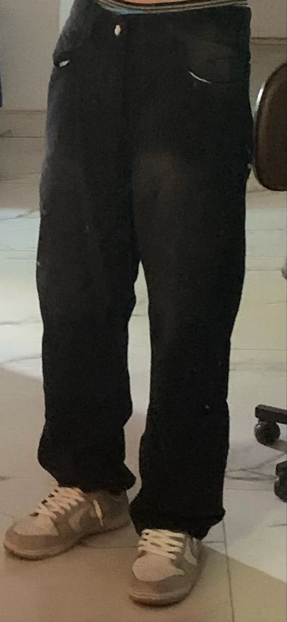 Calça baggy/balão preta - Foto 4