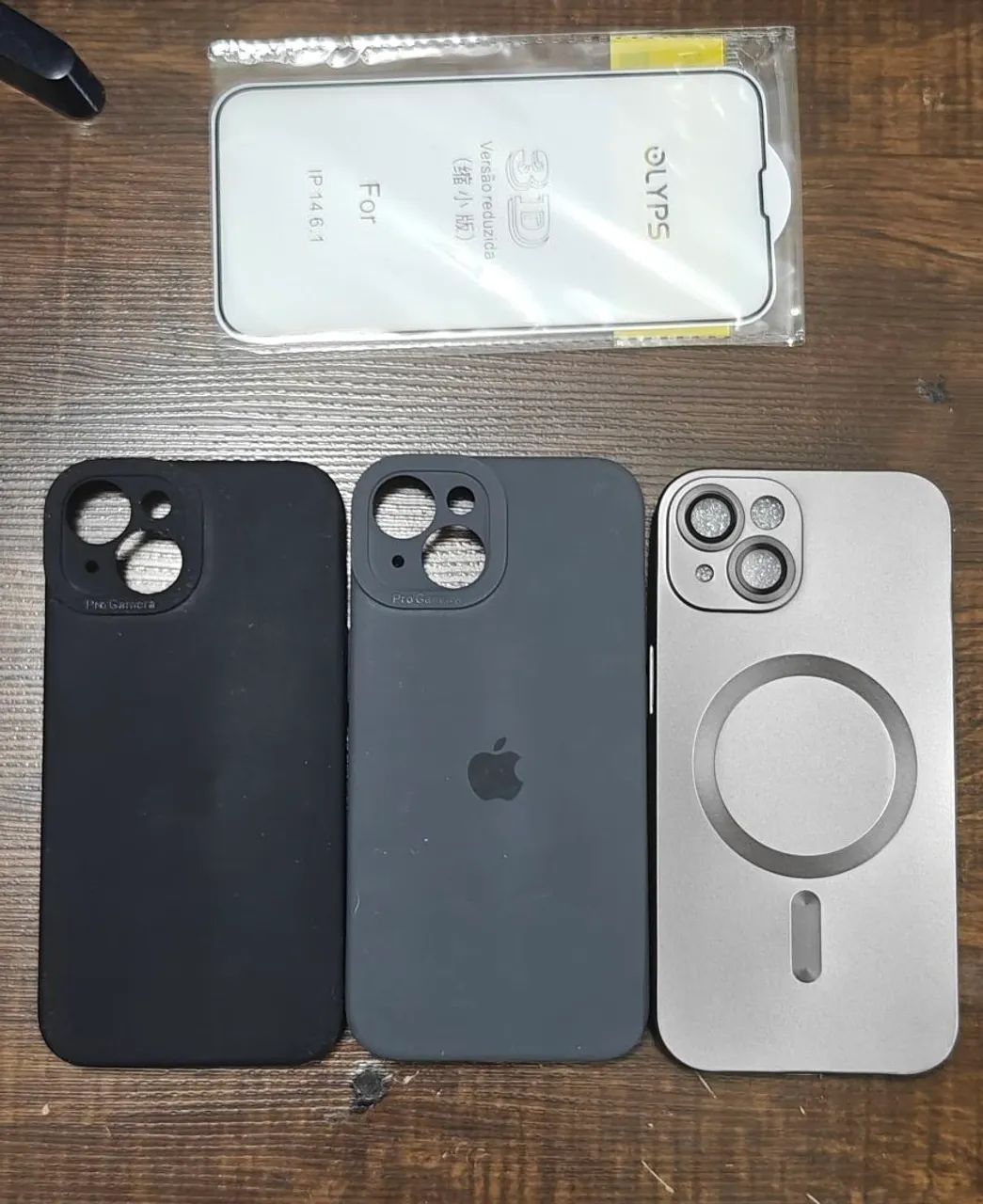 3 Capinha iPhone 14 + Película Ip14 nova Case Capinha Iphone