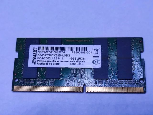 memoria ddr4 16GB notebook smart 