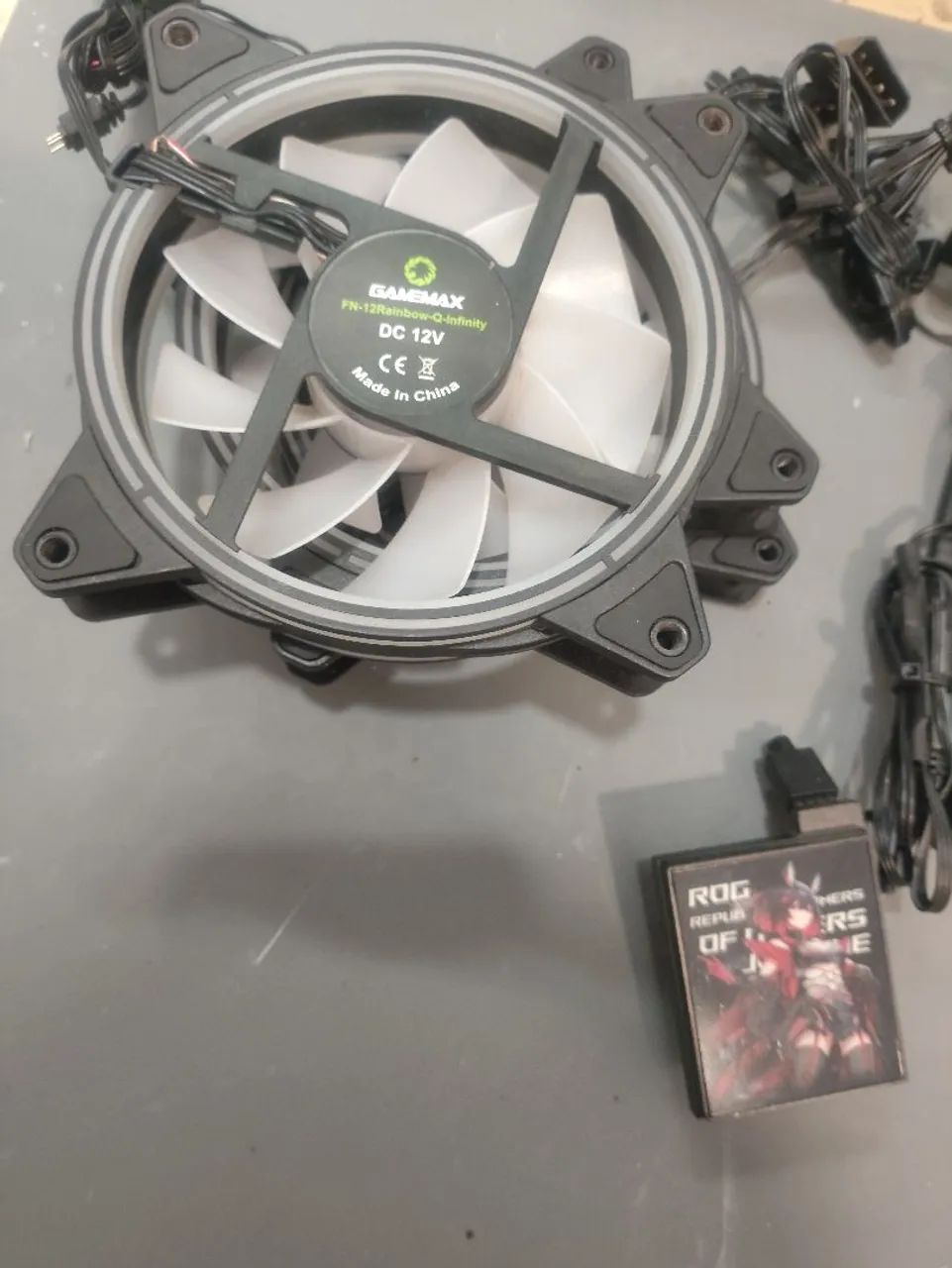 Kit x6 cooler gamer ARGB + controladora ROG - Foto 3
