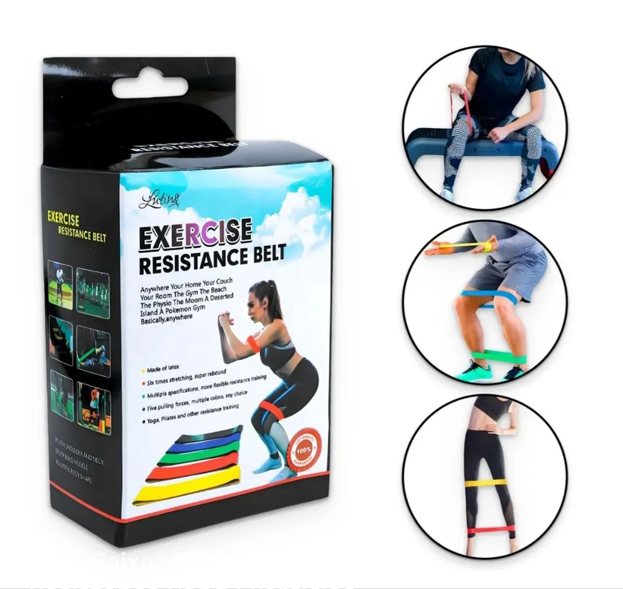 Kit com 5 faixas elásticas pra ginástica  - Foto 4