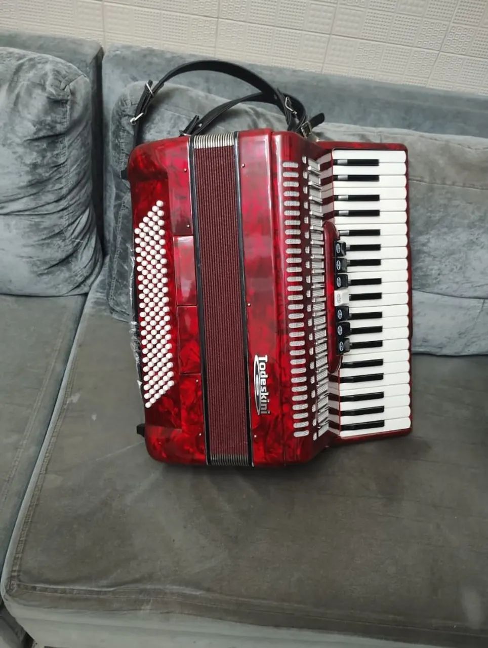 ACORDEON TODESKINI 120 BAIXOS NOVA ( PRATICAMENTE ZERO ) - Foto 2