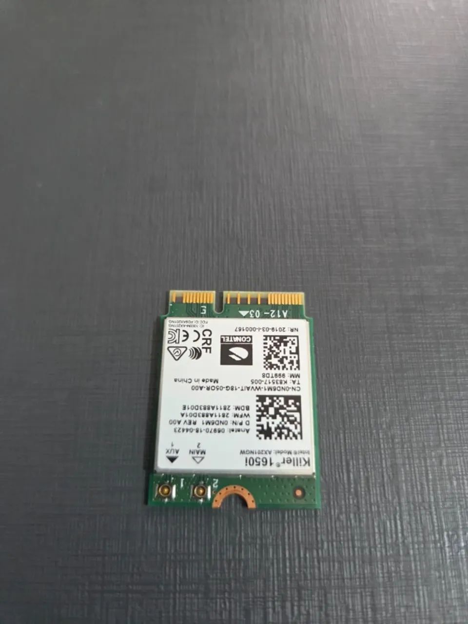 Placa Wi-Fi Killer 1650i Intel AX201NGW - WiFi 6 + Bluetooth - Notebook - Foto 3