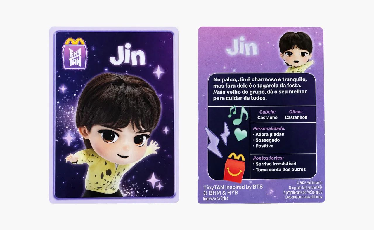 Jin (edição Throwback) - Bts Tinytan Mcdonald's + Card - Foto 2
