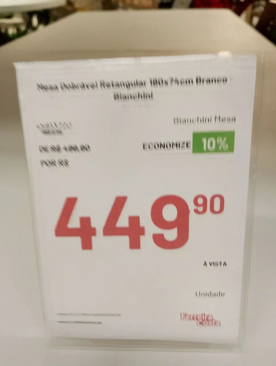 MESA RETANGULAR DESMONTÁVEL 