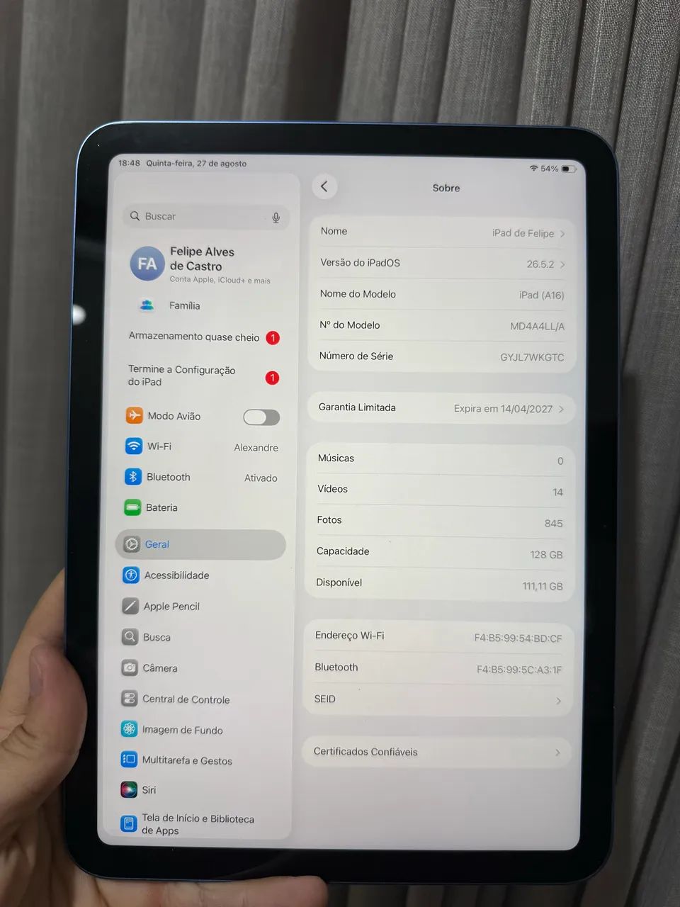 IPAD 11 (A16) 128GB AZUL - Foto 4