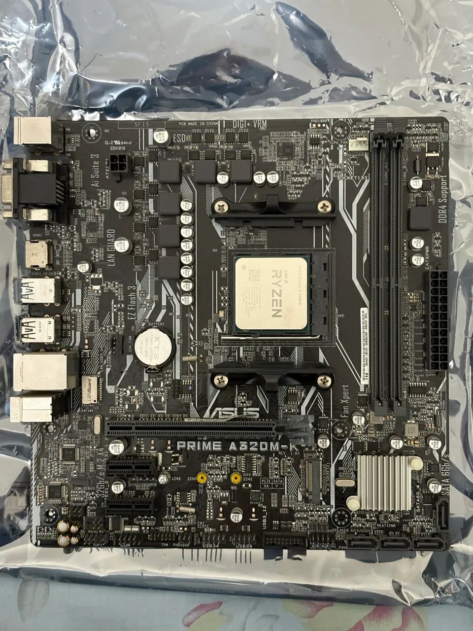 Kit AM4 - Ryzen 5 3500x + Asus prime A320m - Peças de Hardware