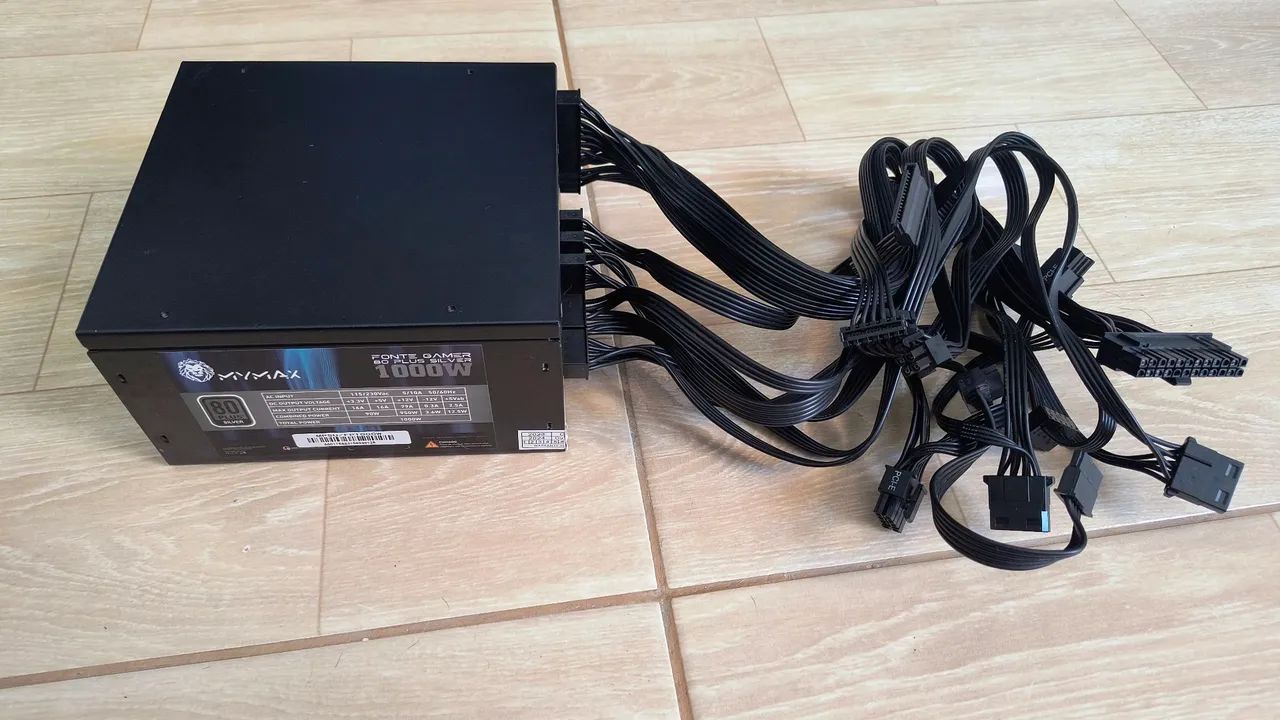 Fonte gamer ATX 1000W modulável 