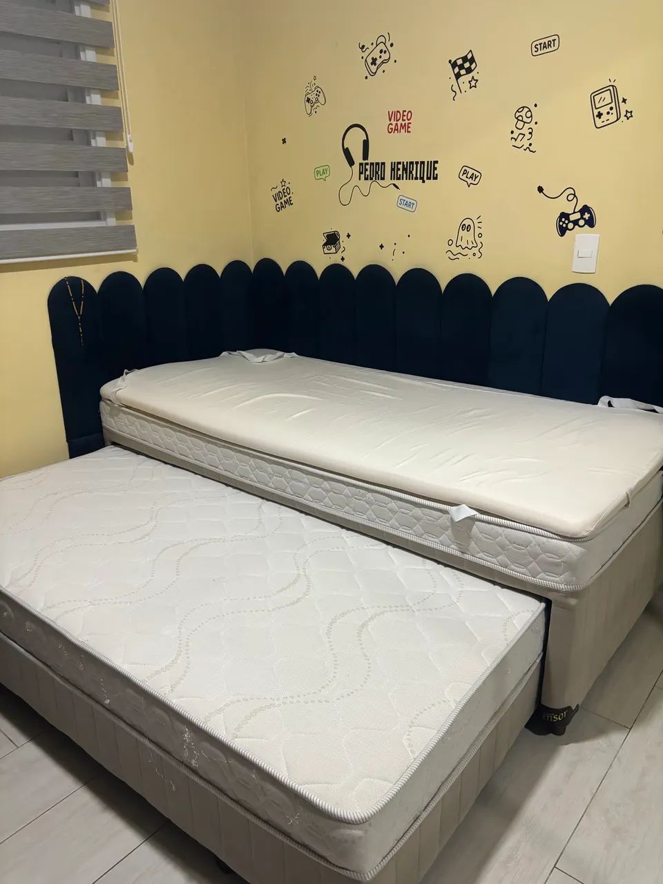 Cama box com caminha auxiliar e pillow top. - Foto 2