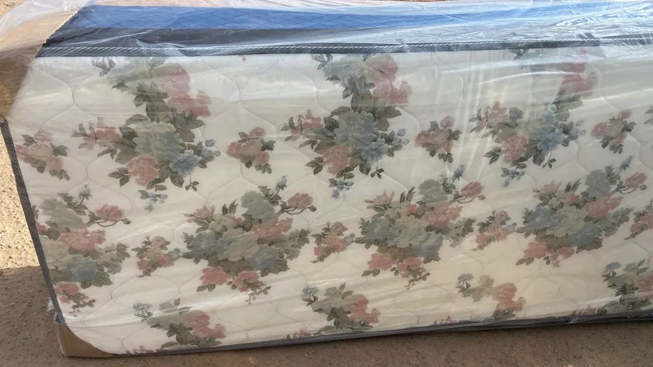 Cama box solteiro floral