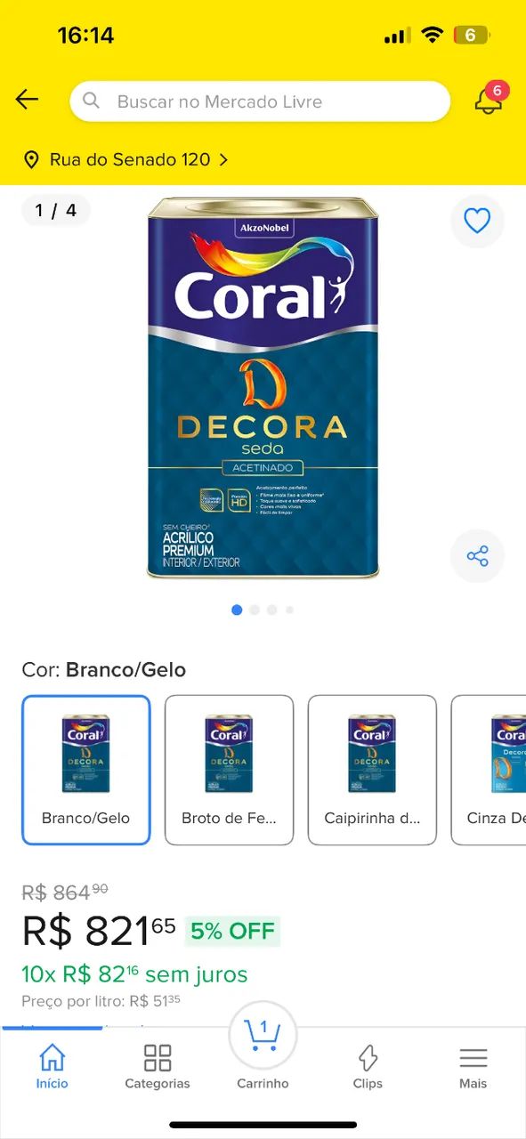 Lata de tinta coral 16 litros  - Foto 5