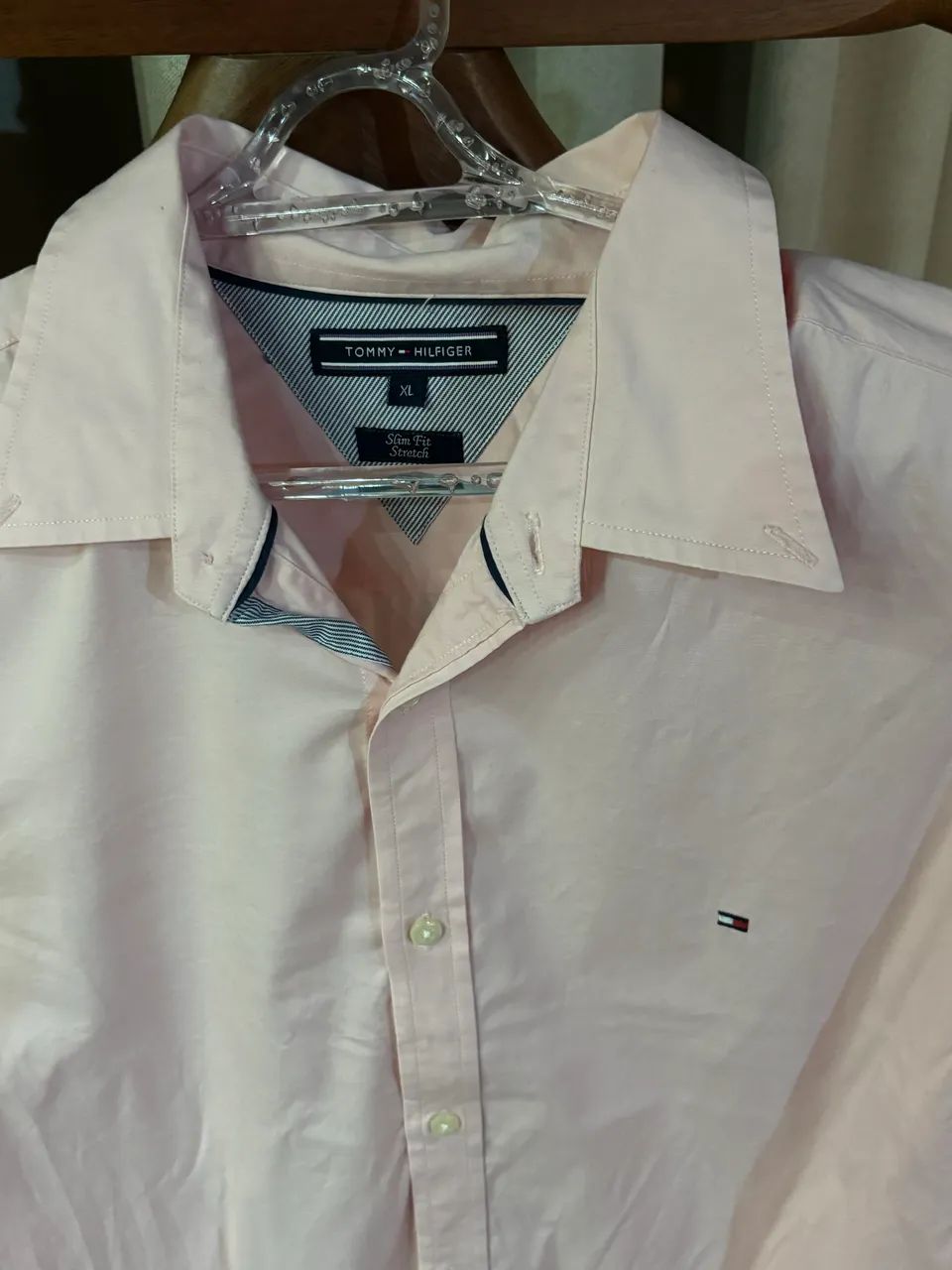 Camisa Tommy Hilfiger Masculina Slim Fit Stretch - Foto 3