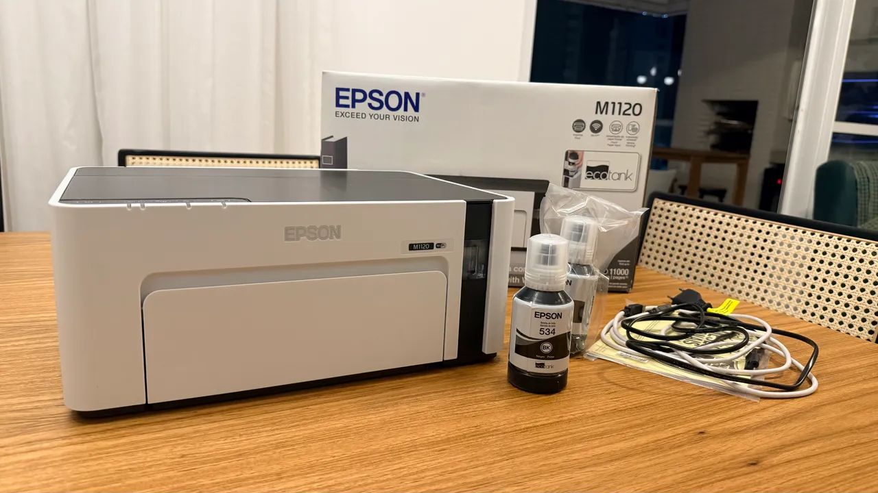 Impressora Epson EcoTank M1120 Wireless - Monocromática - Foto 4