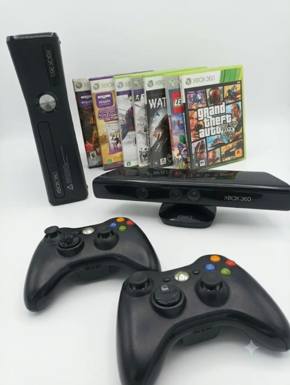 Xbox 360 com Kinect, controles e jogos. - Foto 2