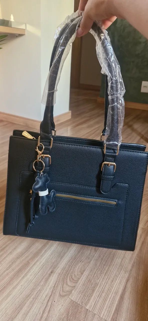 Bolsa Feminina Alça Ombro e de Mão/ Preta