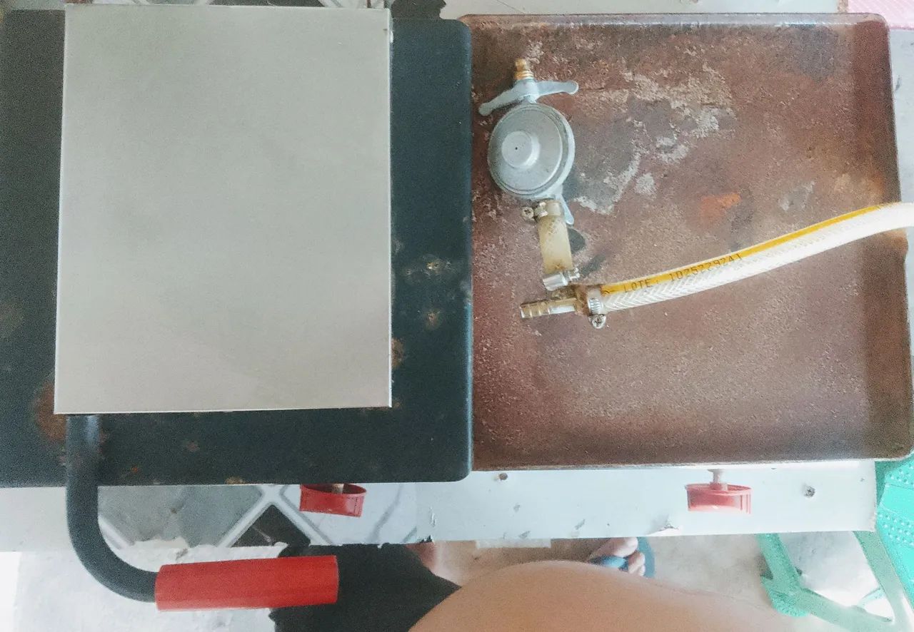Chapa de amburguer a gás 